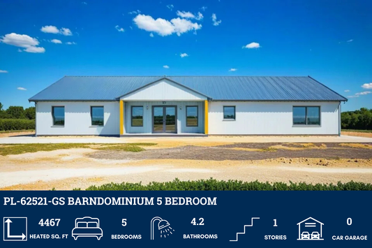 PL-62521-GS Barndominium House Plan