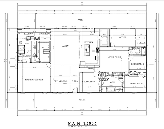 PL-62522 Noah Barndominium House Plan