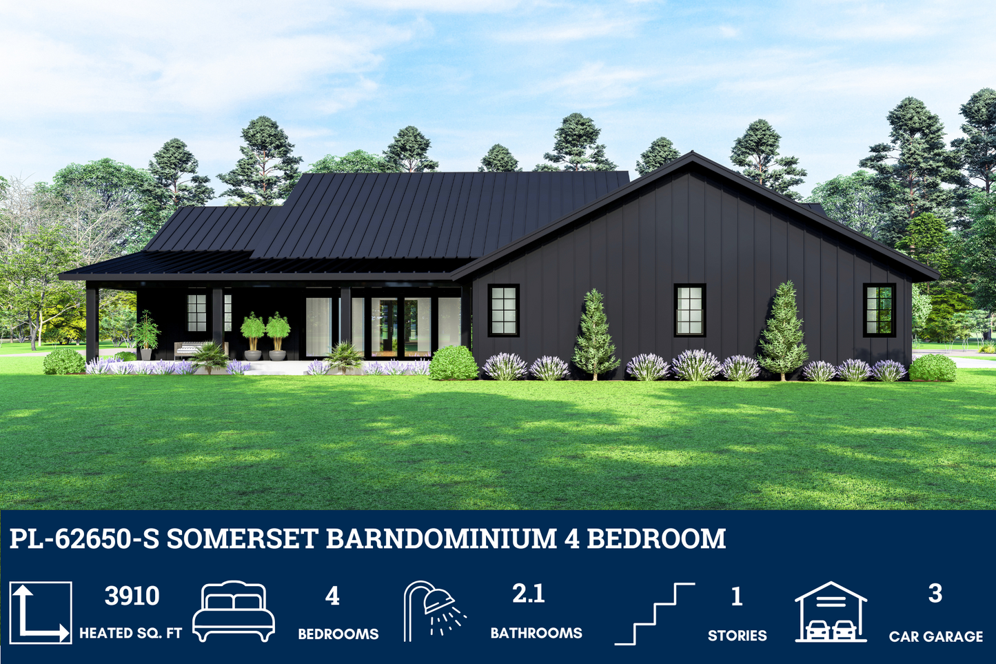 PL-62650-S Somerset Barndominium House Plan