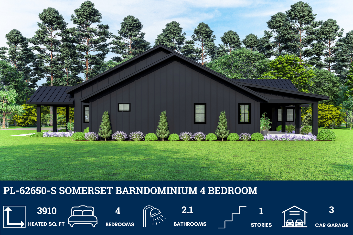 PL-62650-S Somerset Barndominium House Plan