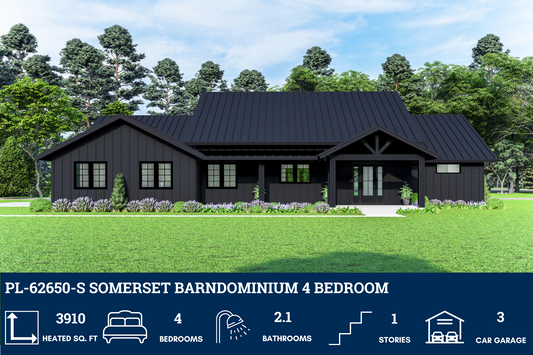 PL-62650-S Somerset Barndominium House Plan