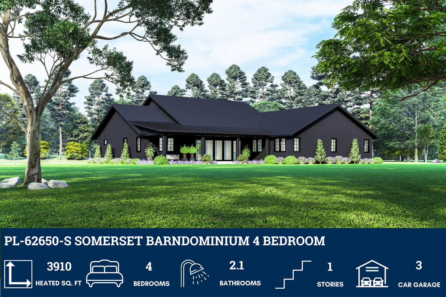 PL-62650-S Somerset Barndominium House Plan