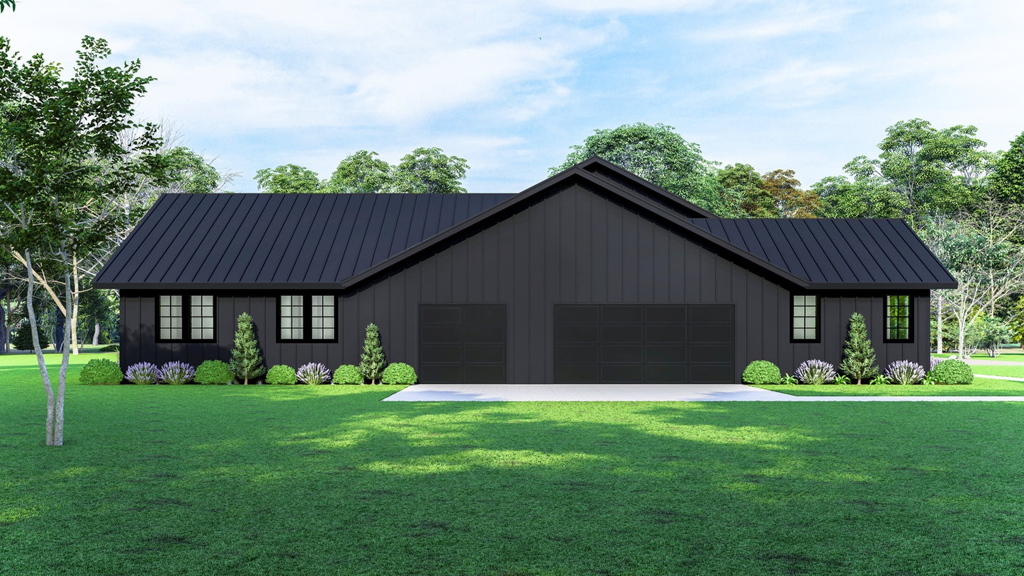 PL-62650-S Somerset Barndominium House Plan