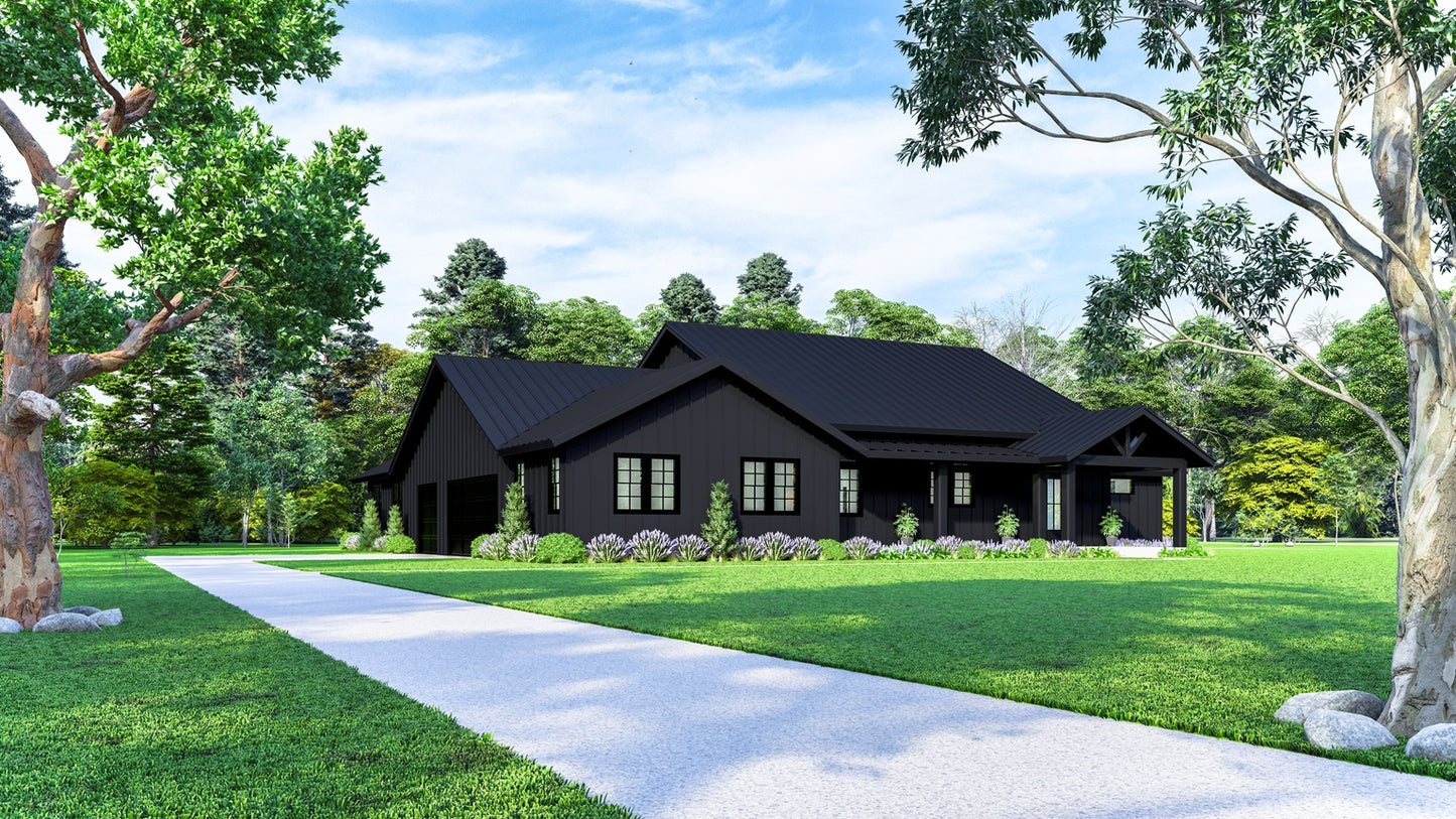 PL-62650-S Somerset Barndominium House Plan