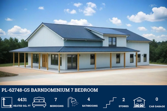 PL-62748-GS Barndominium House Plan
