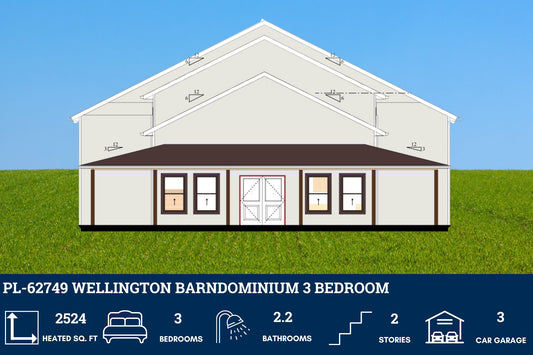 PL-62749 Wellington Barndominium House Plan