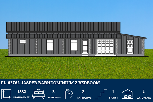 PL-62762 Jasper Barndominium House Plan