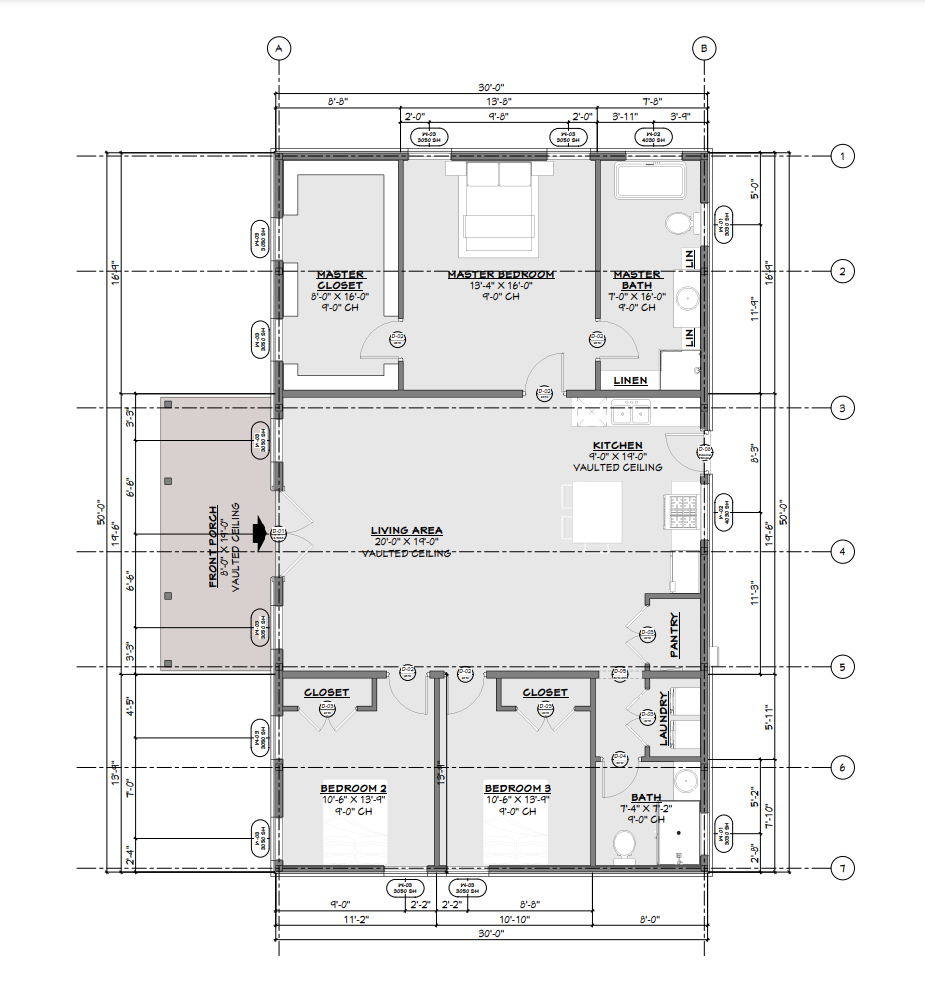 PL-62765 Cornelia Barndominium House Plan