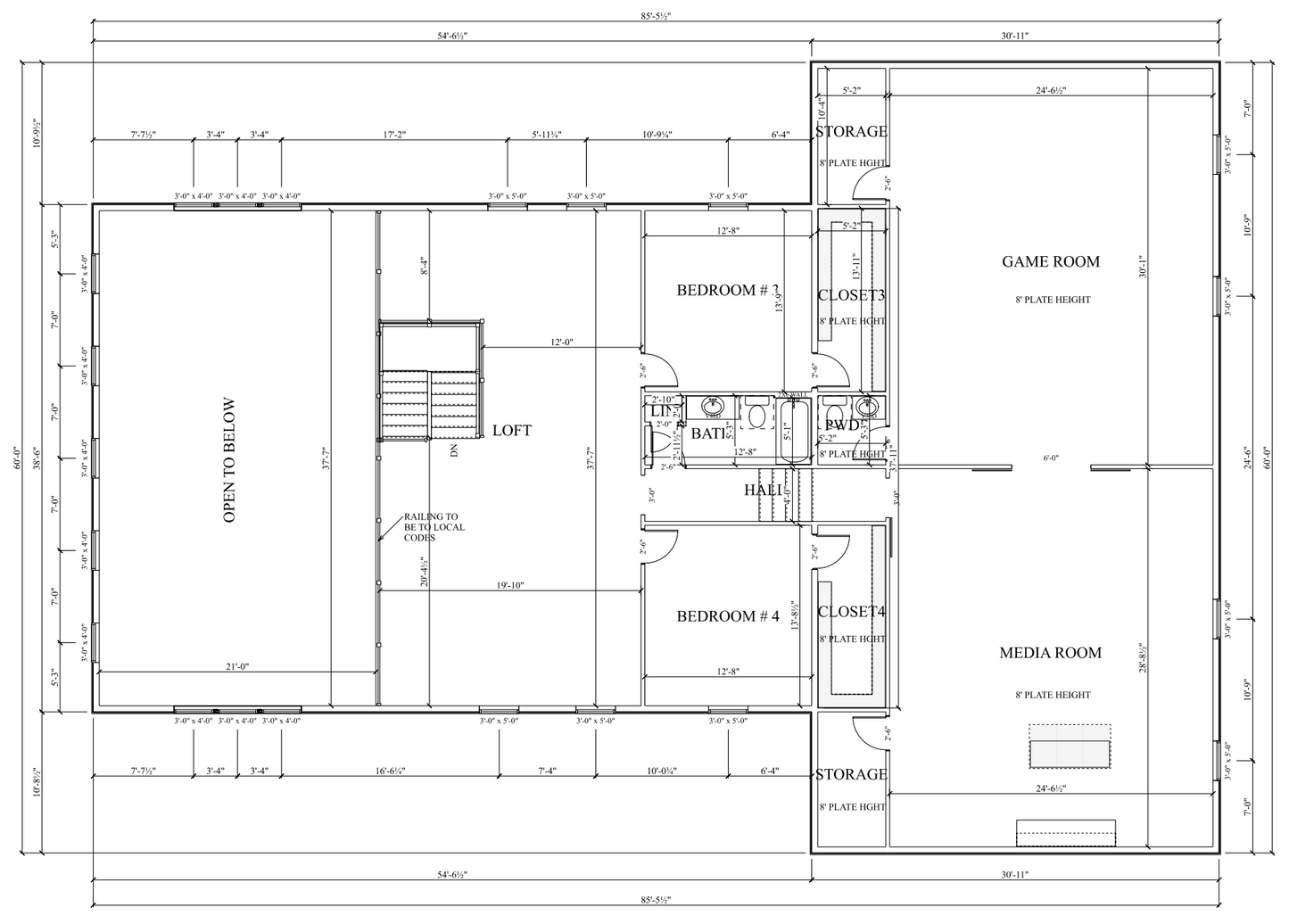 PL-62832 Brantley Barndominium House Plan