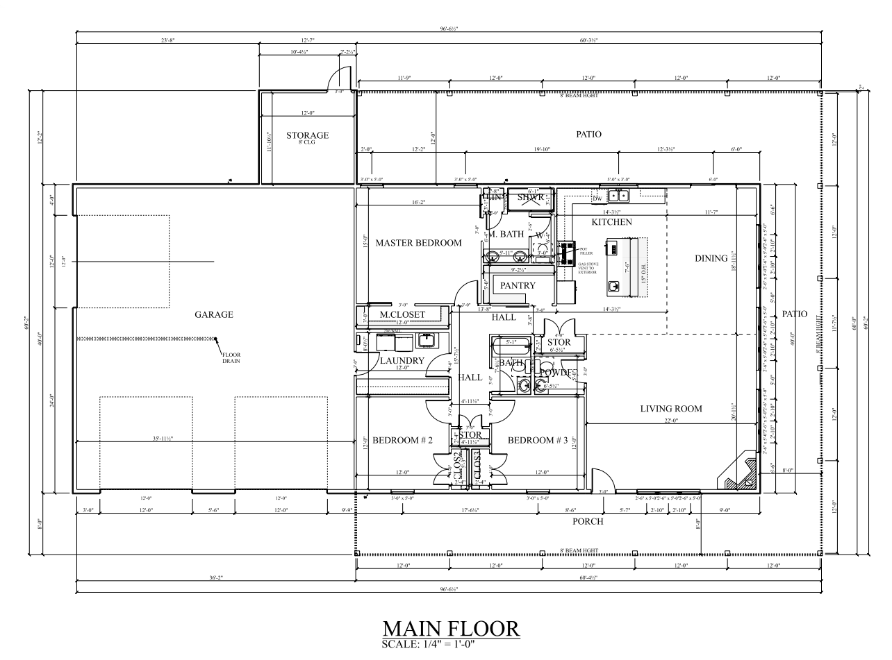 PL-62836 Stanley Barndominium House Plan