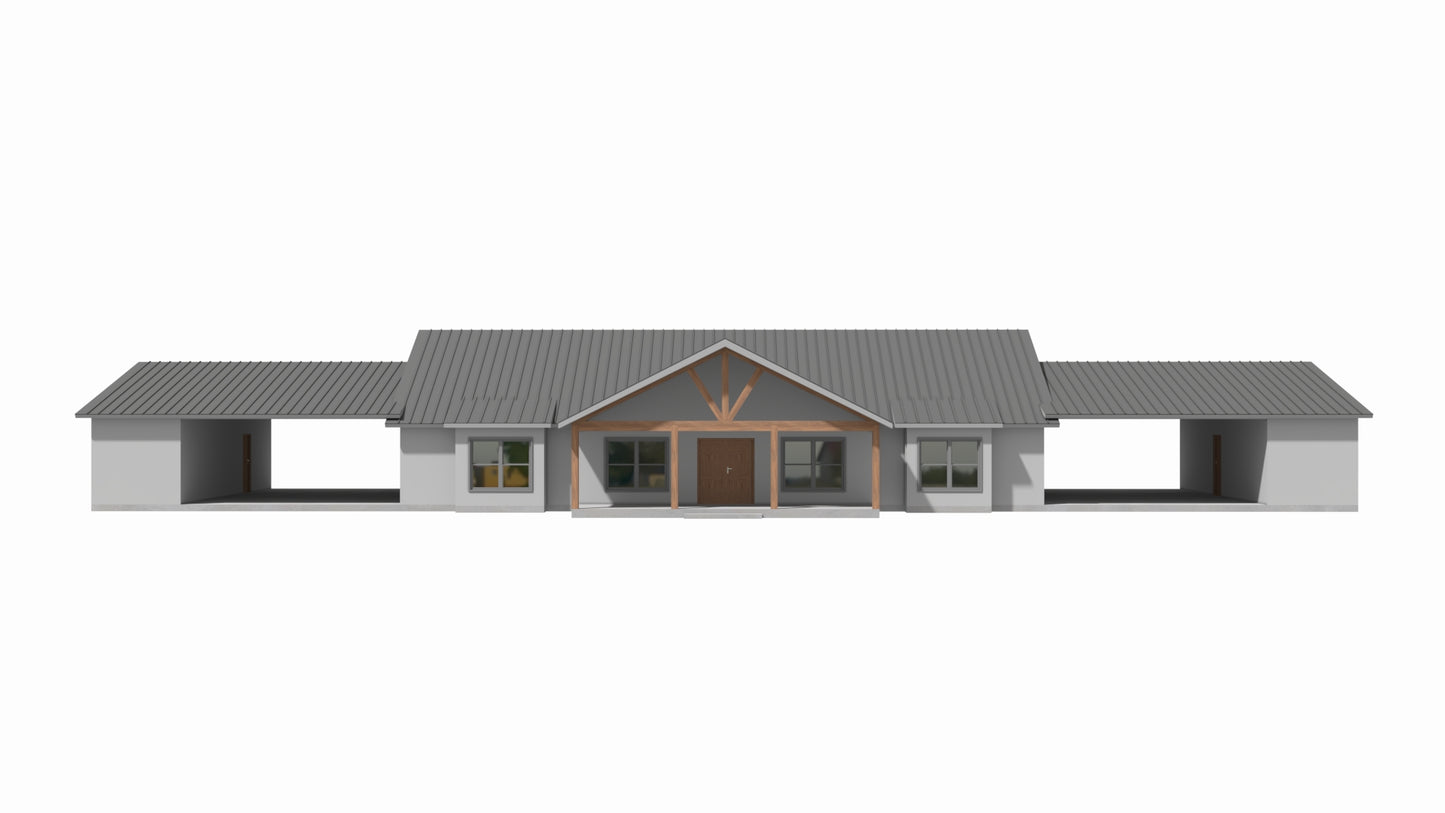 PL-62839 Wilkerson Barndominium House Plan