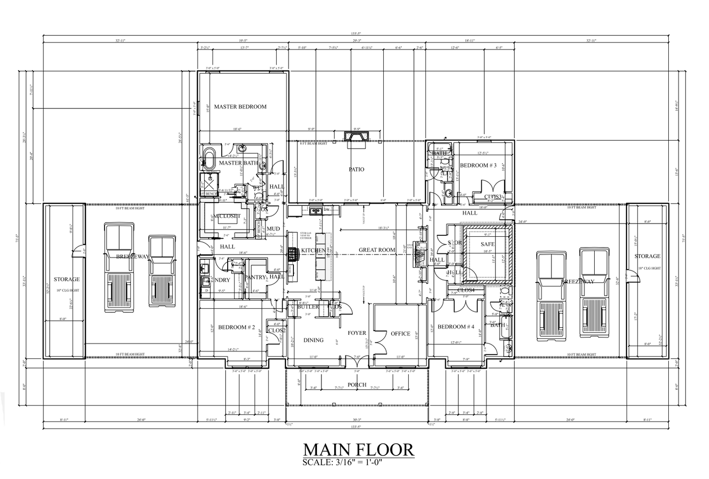 PL-62839 Wilkerson Barndominium House Plan