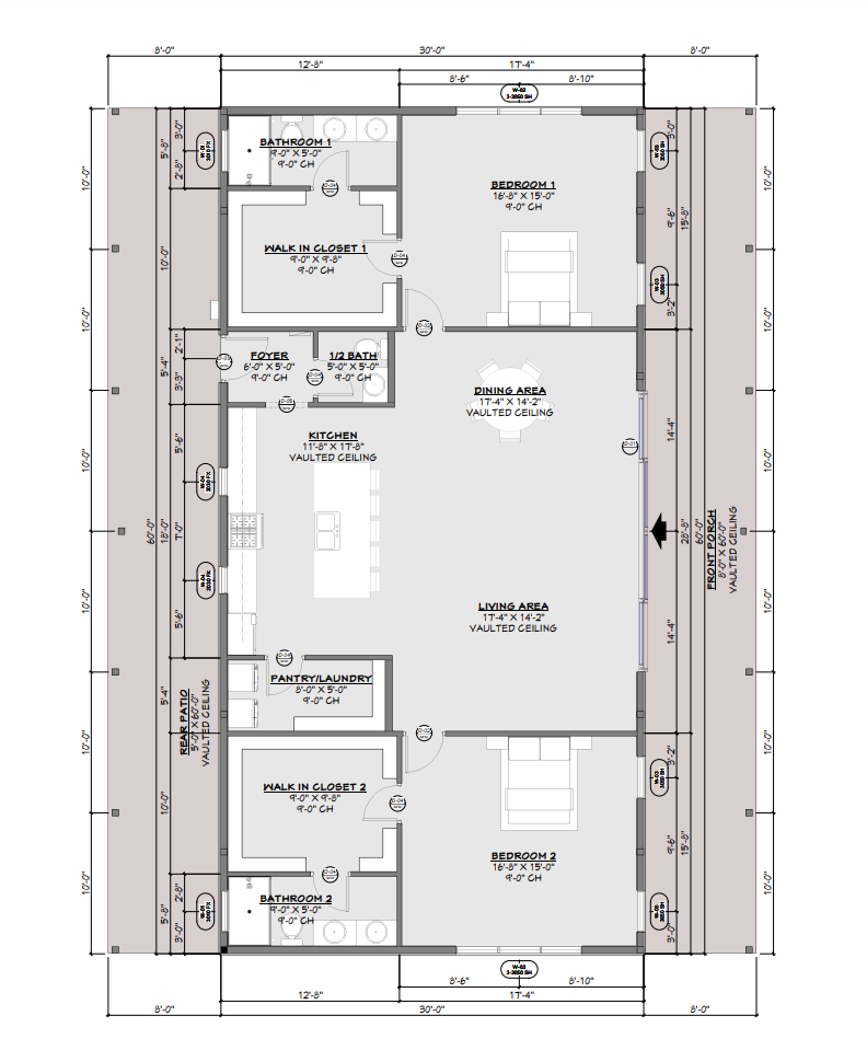 PL-62840 Dean Barndominium House Plan