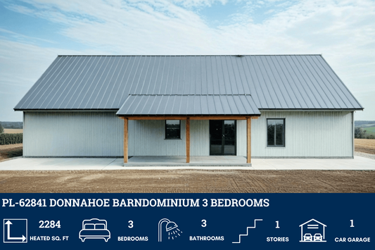 PL-62841 Donnahoe Barndominium House Plan