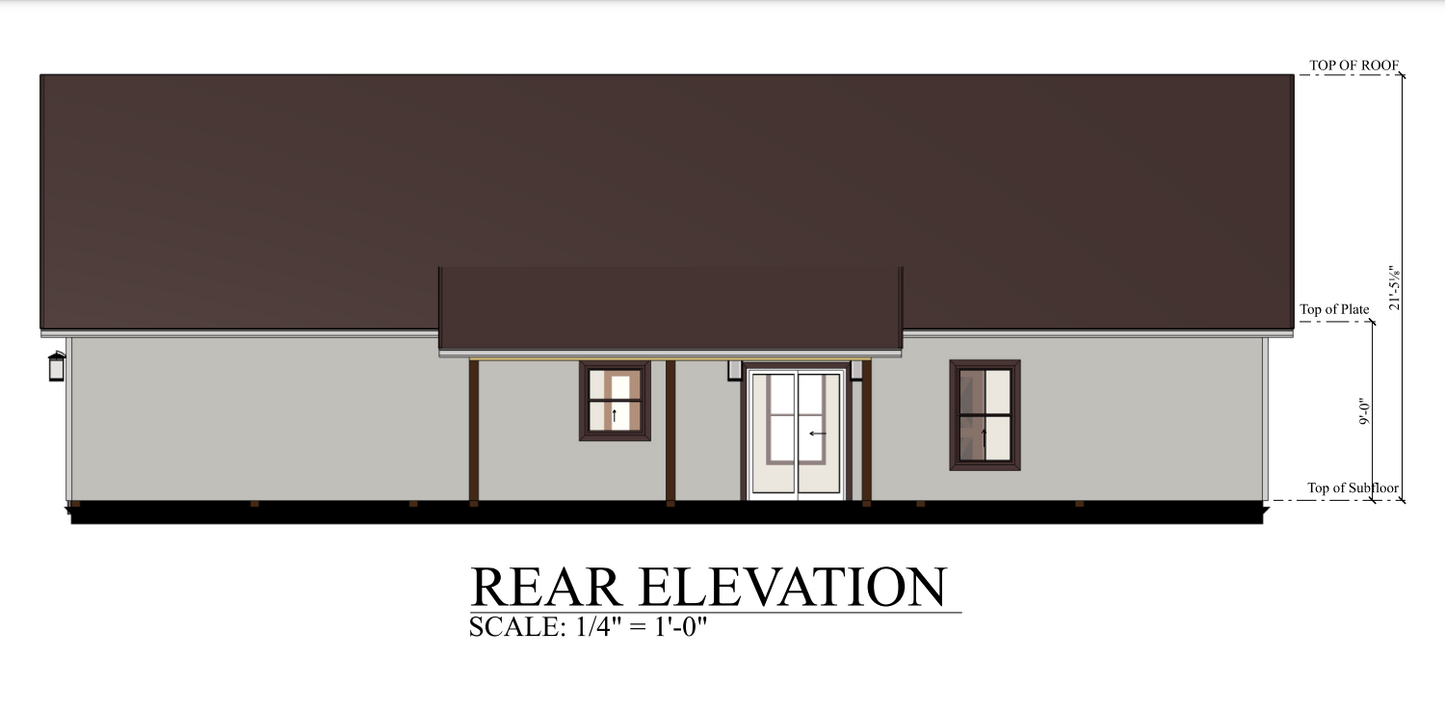 PL-62841 Donnahoe Barndominium House Plan