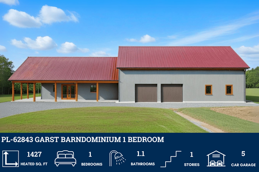 PL-62843 Garst Barndominium House Plan