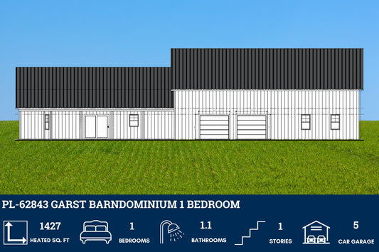 PL-62843 Garst Barndominium House Plan