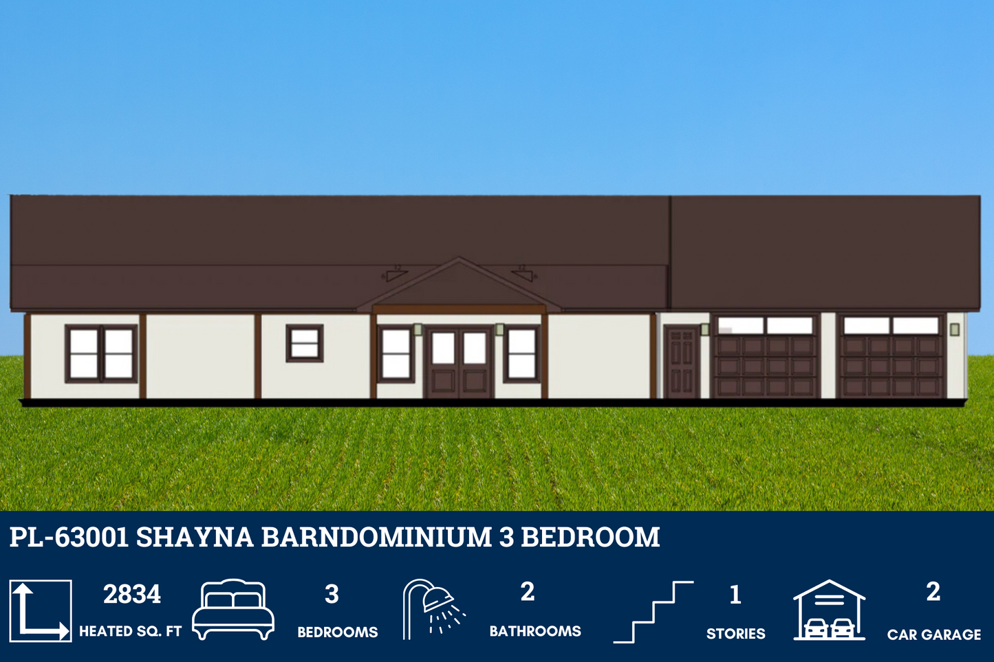 PL-63001 Shayna Barndominium House Plan