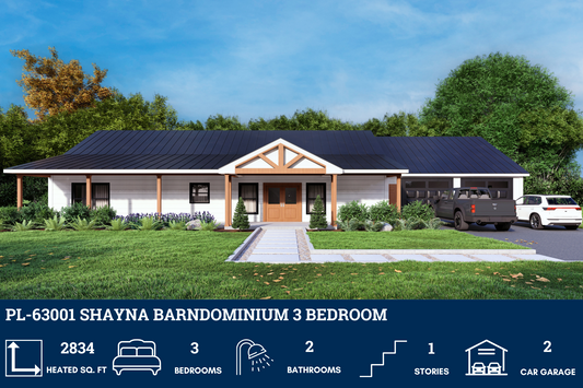 PL-63001 Shayna Barndominium House Plan