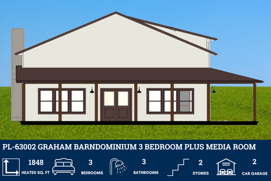 PL-63002 Graham Barndominium House Plan