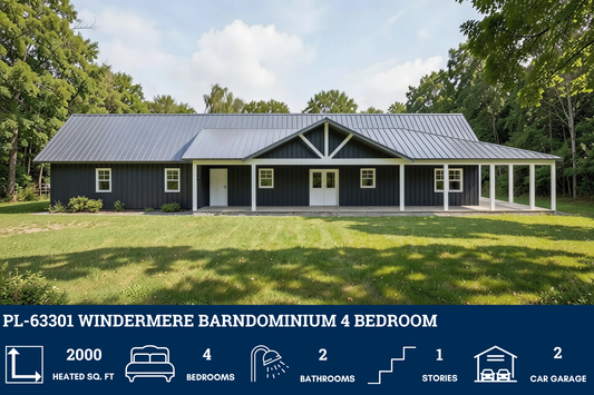 PL-63301 Windermere Barndominium House Plan