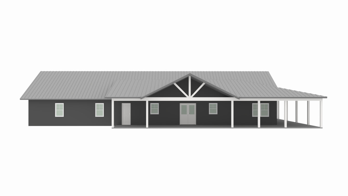 PL-63301 Windermere Barndominium House Plan