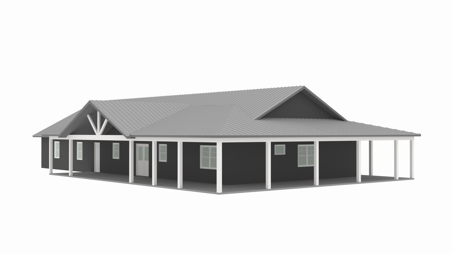 PL-63301 Windermere Barndominium House Plan