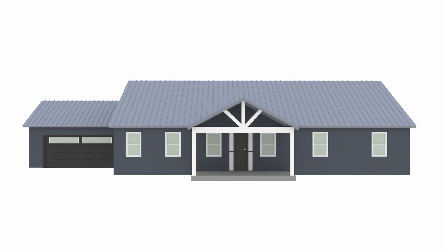 PL-64001-J Jason Barndominium House Plan