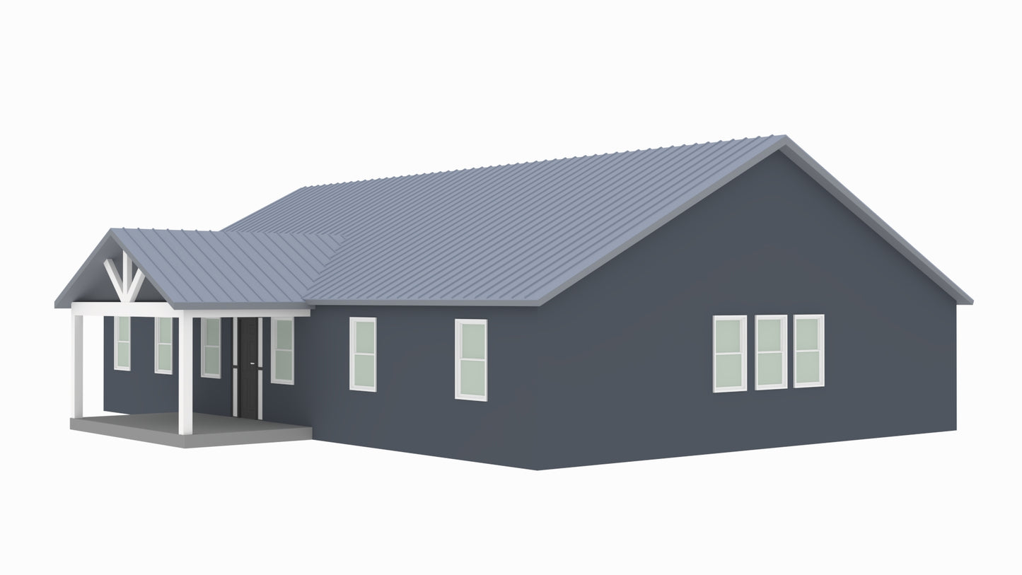 PL-64001-J Jason Barndominium House Plan