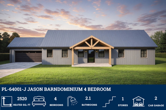 PL-64001-J Jason Barndominium House Plan