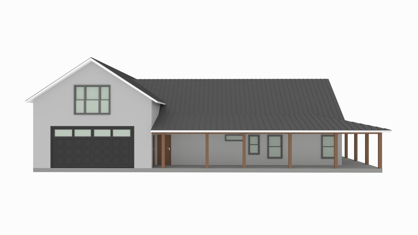 PL-64003 Vivian Barndominium House Plan