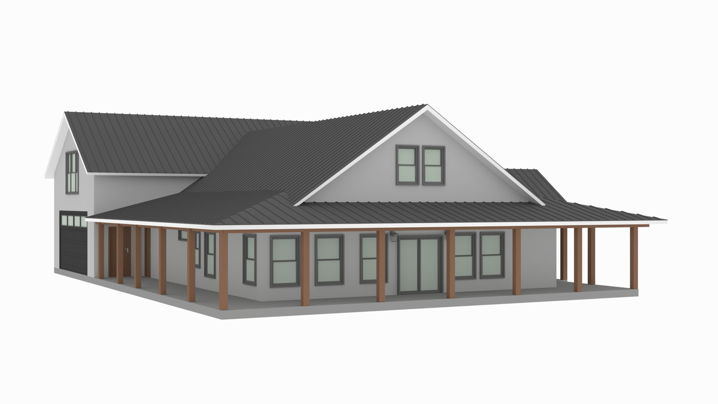 PL-64003 Vivian Barndominium House Plan
