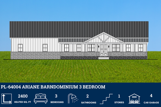 PL-64004 Ariane Barndominium House Plan