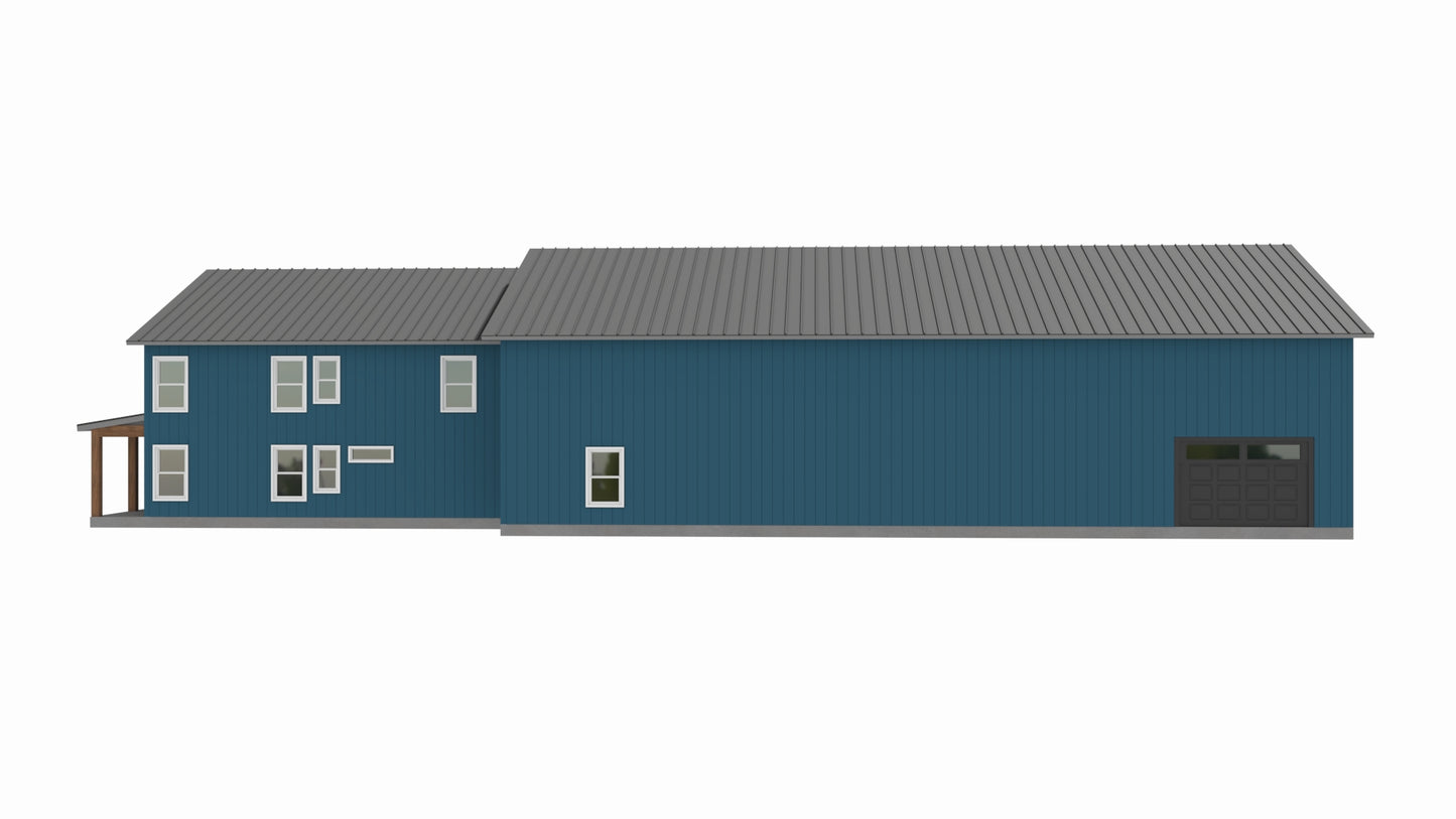 PL-64005 Zenith Barndominium House Plan