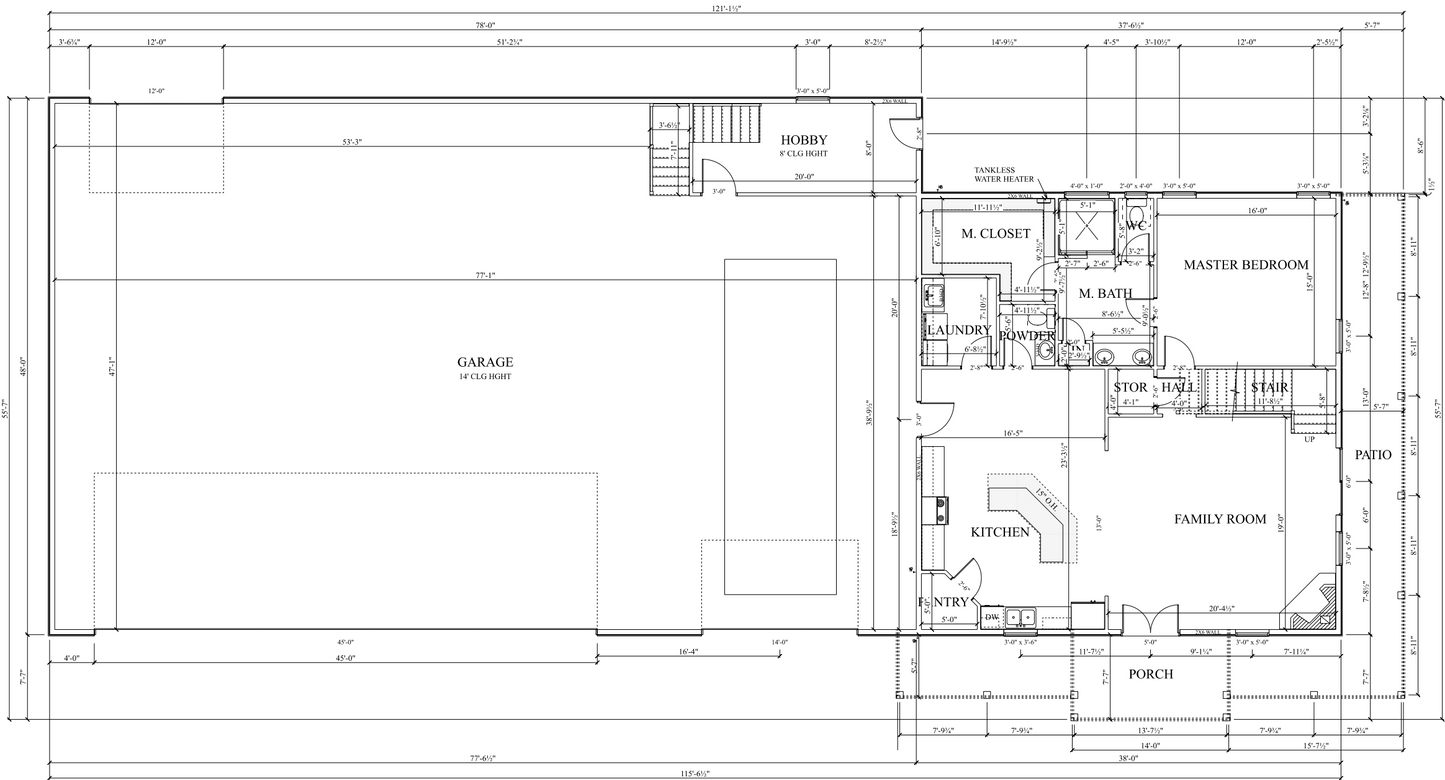 PL-64005 Zenith Barndominium House Plan