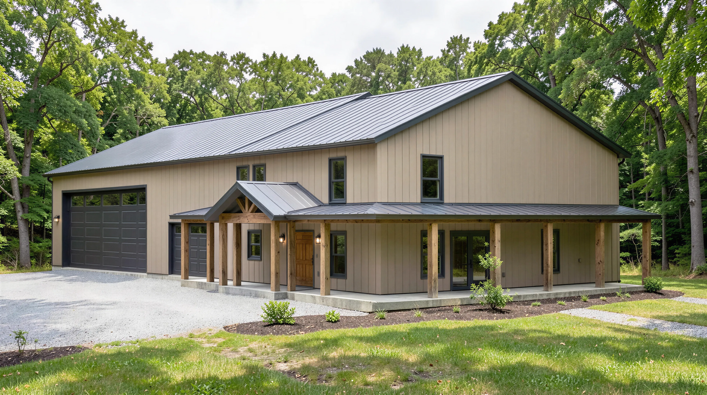 PL-64005 Zenith Barndominium House Plan