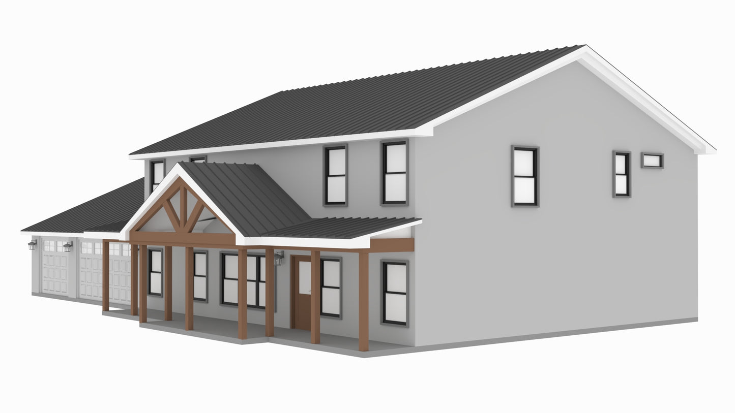 PL-64006 Sagewood Barndominium House Plan