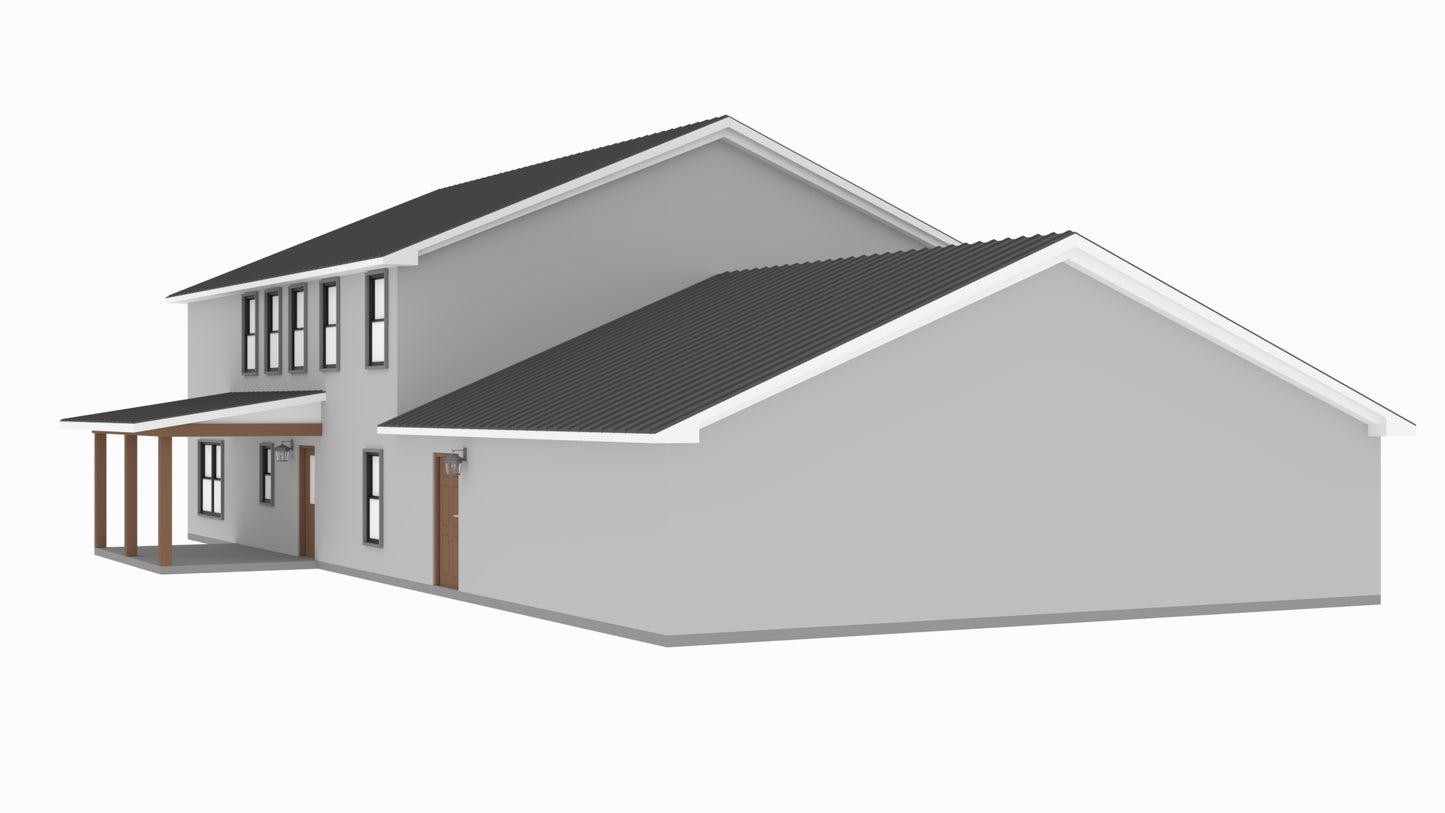 PL-64006 Sagewood Barndominium House Plan