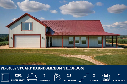 PL-64009 Stuart Barndominium House Plan