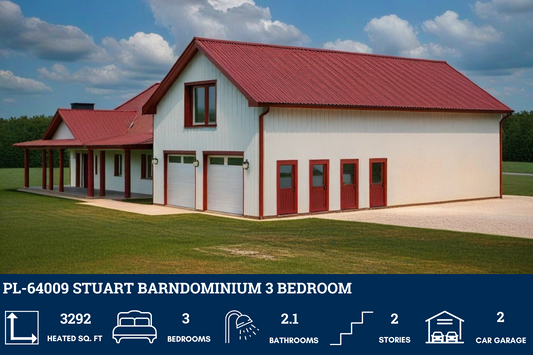 PL-64009 Stuart Barndominium House Plan