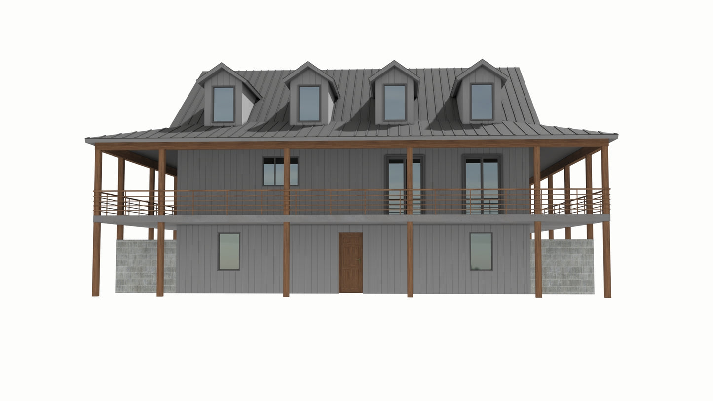 PL-64015-M Mayer Barndominium House Plan