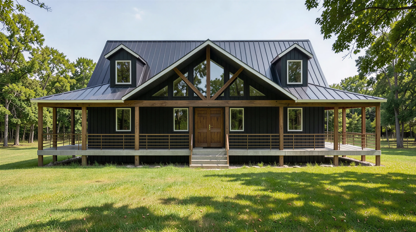 PL-64015-M Mayer Barndominium House Plan