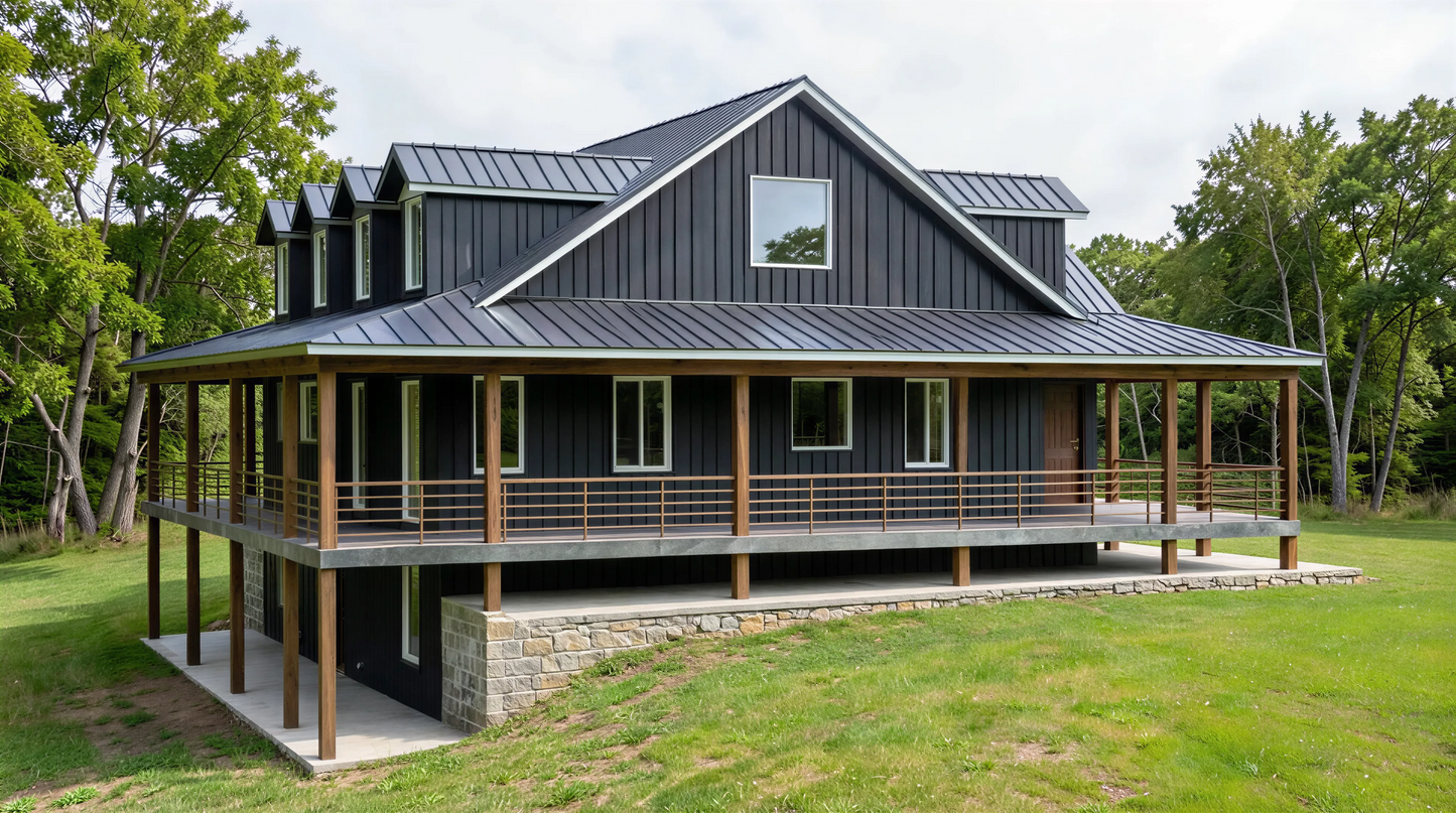 PL-64015-M Mayer Barndominium House Plan