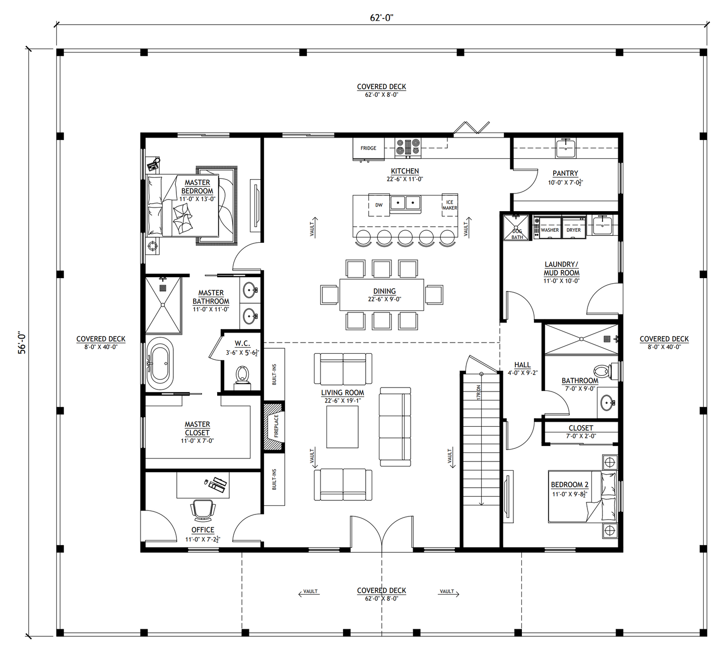 PL-64015-M Mayer Barndominium House Plan