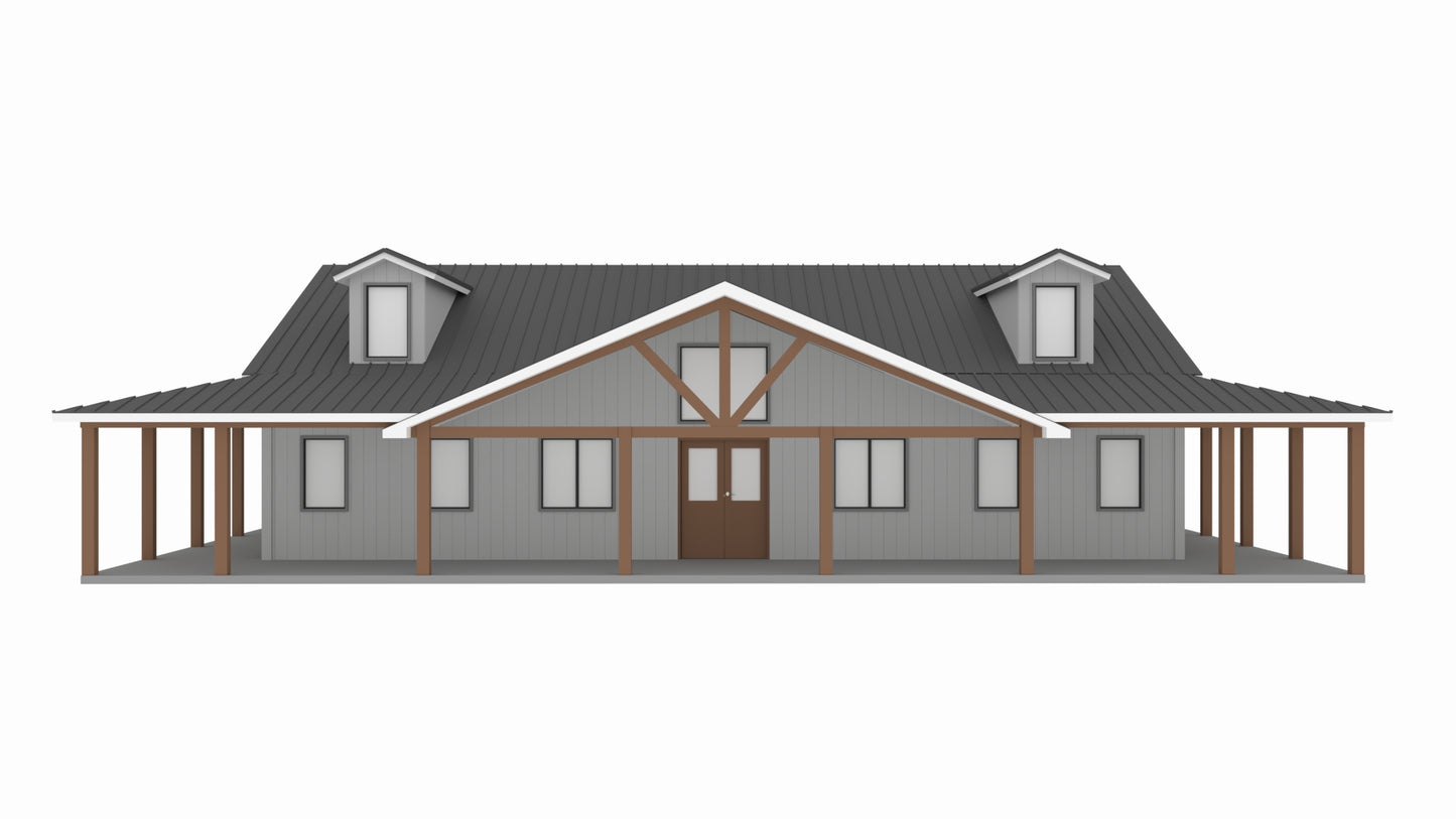 PL-64015 Sedona Barndominium House Plan