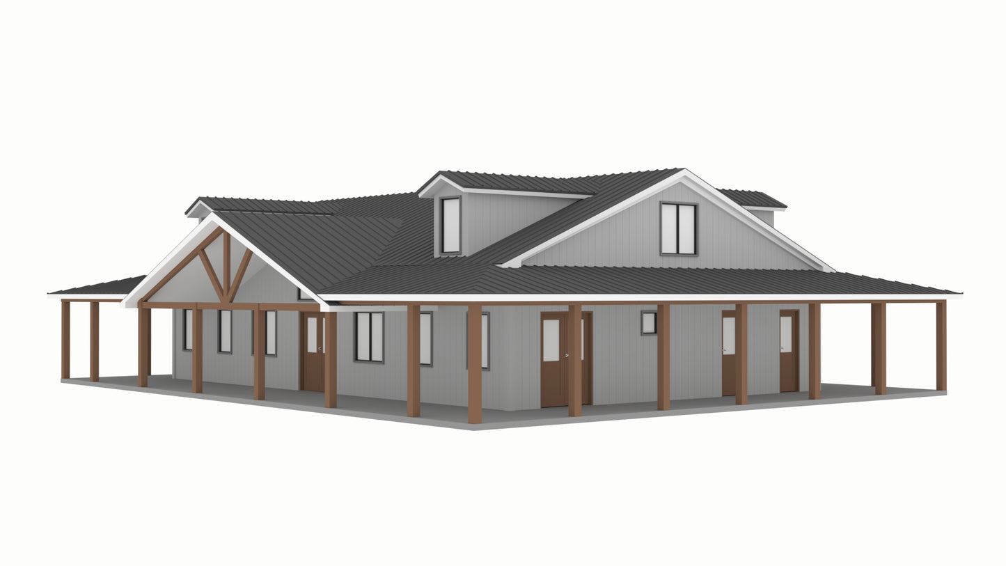 PL-64015 Sedona Barndominium House Plan