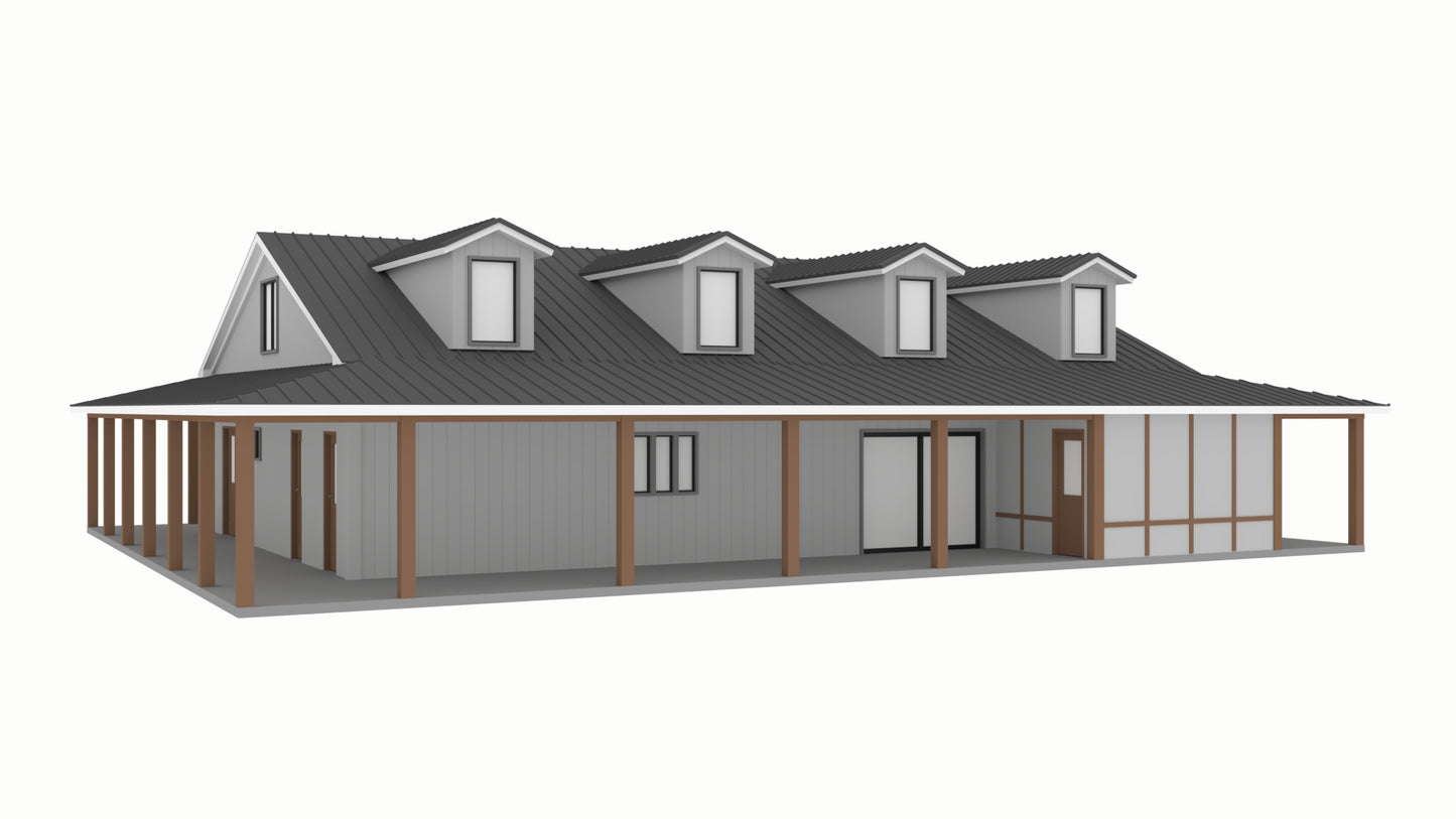 PL-64015 Sedona Barndominium House Plan