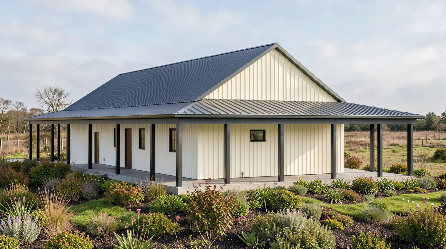 PL-64017-L Lee Barndominium House Plan