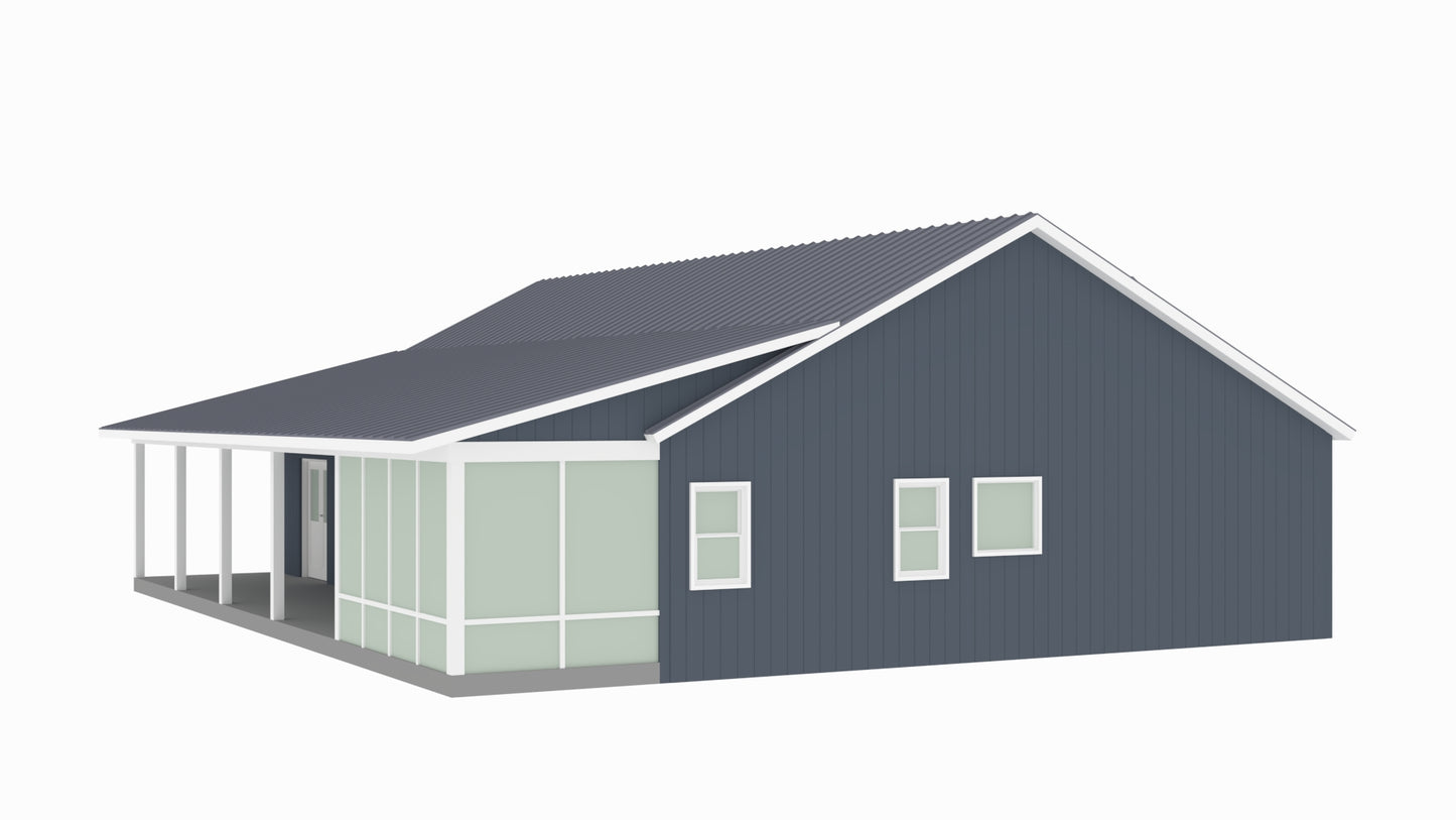 PL-64025 Joy Barndominium House Plans