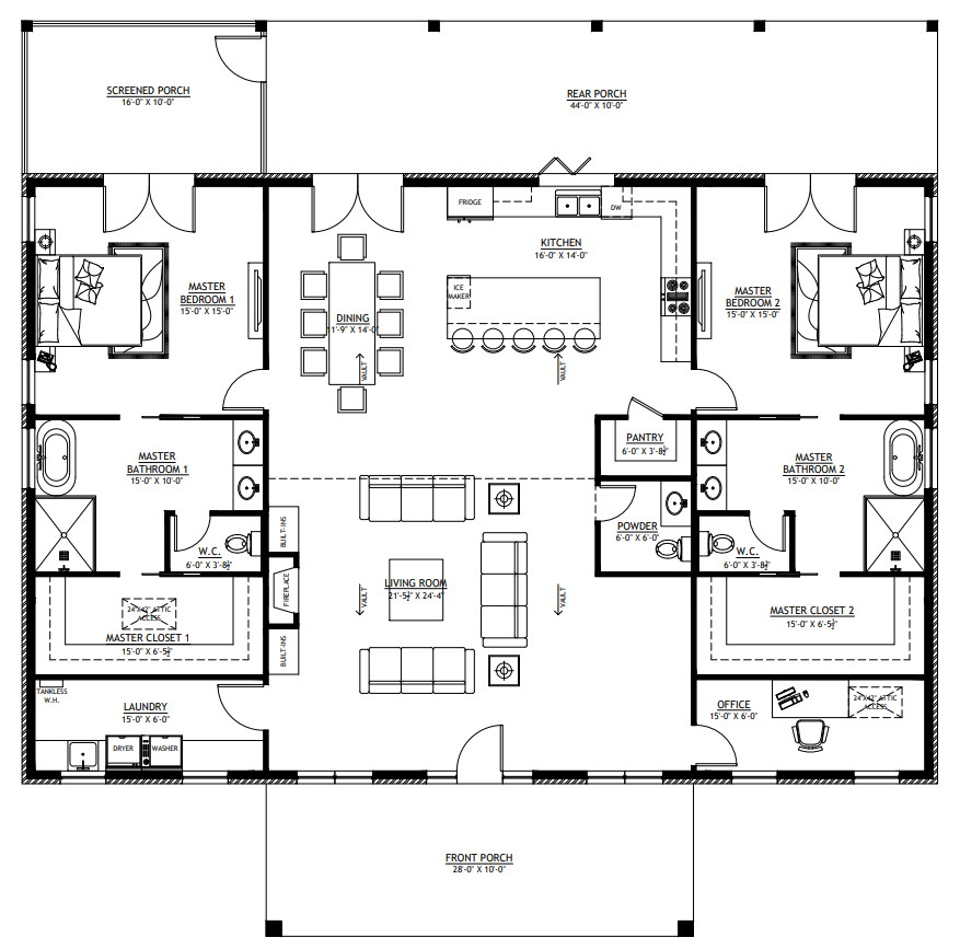 PL-64025 Joy Barndominium House Plans